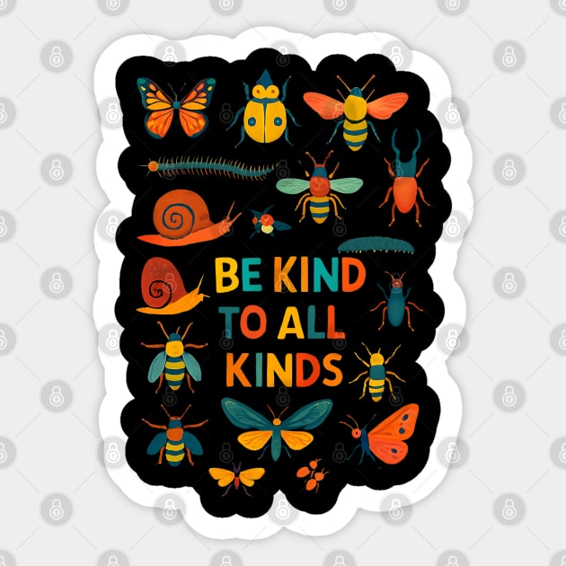 Be-Kind-To-All-Kinds Sticker by Creatifly Graphic Tees
